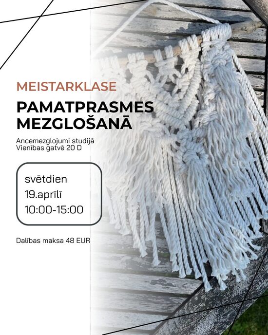 Mezglošanas meistarklase 19.aprīlī